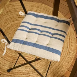 EMINZA Coussin de chaise extérieur carré (38 x 38 cm) Nautira Bleu marine Discount