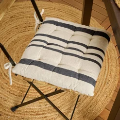 EMINZA Coussin de chaise extérieur carré (38 x 38 cm) Nautira Gris ardoise Discount