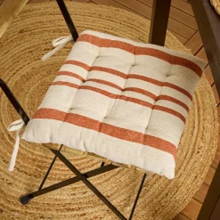 EMINZA Coussin de chaise extérieur carré (38 x 38 cm) Nautira Orange Clearance