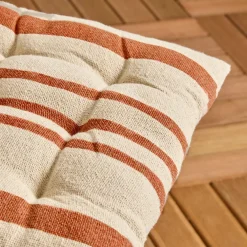 EMINZA Coussin de chaise extérieur carré (38 x 38 cm) Nautira Orange Clearance