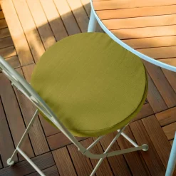 EMINZA Coussin de chaise extérieur rond (40 cm) Sunset Vert olive Outlet