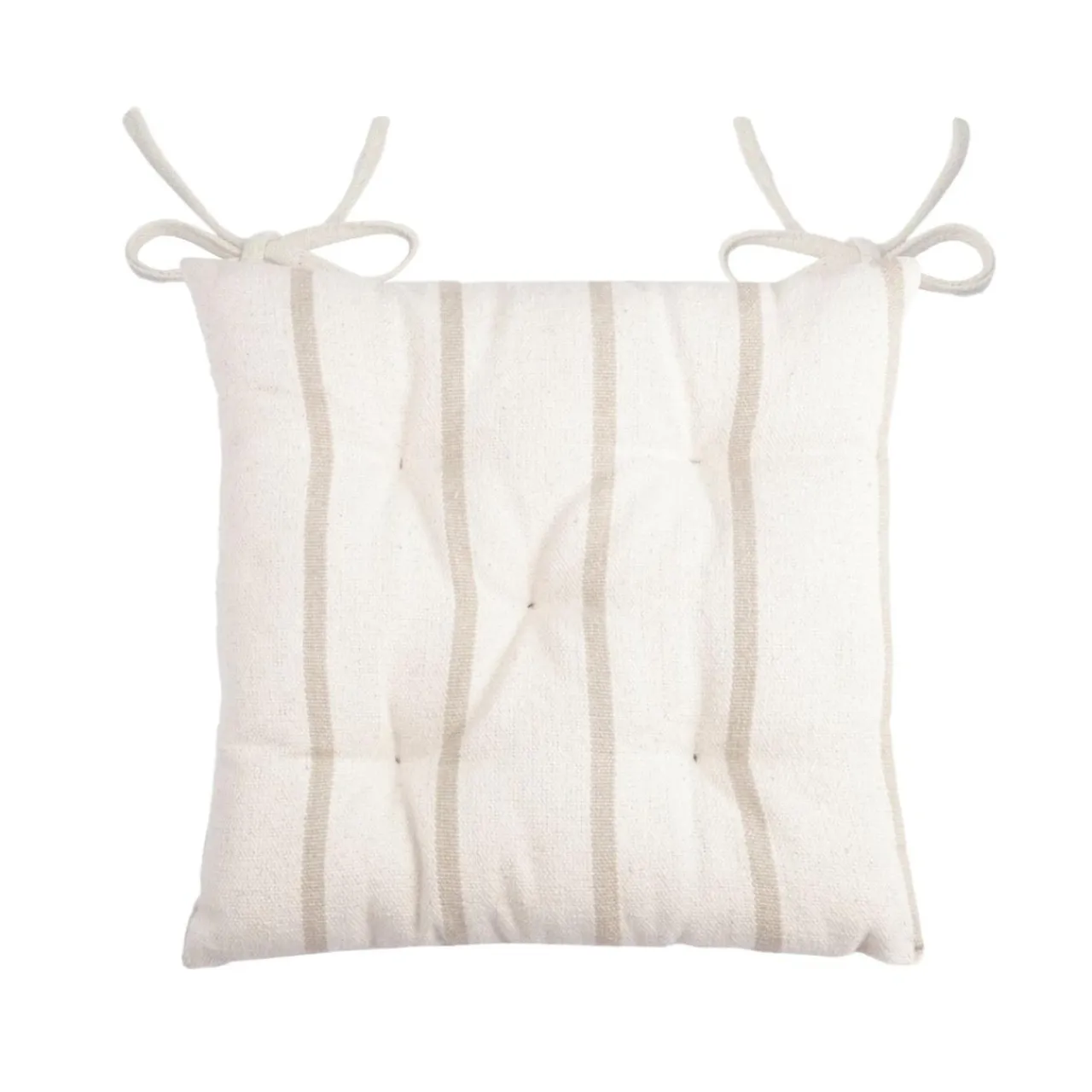 EMINZA Coussin de chaise extérieur toile de coton (40 x 40 cm) Ocealys Beige