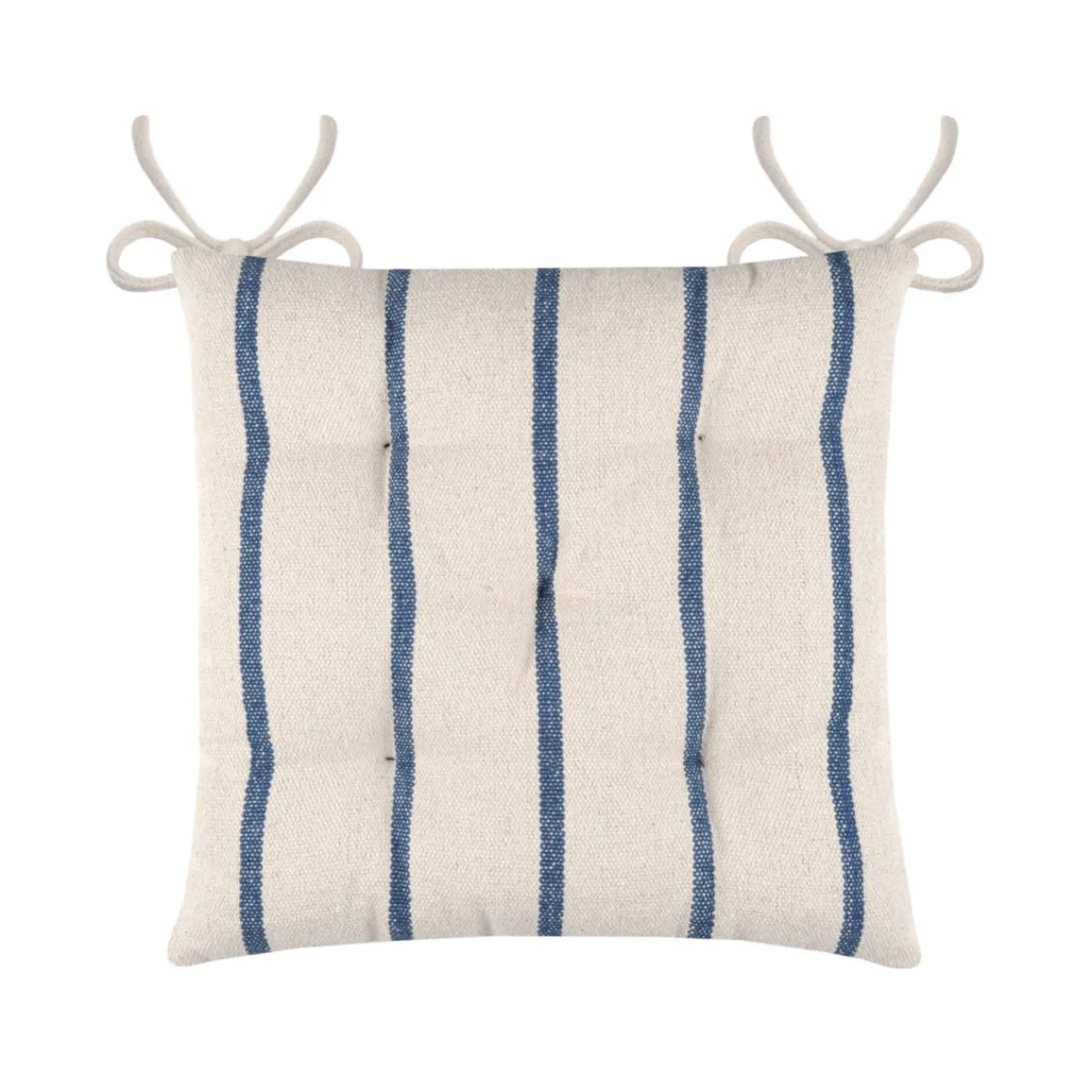 EMINZA Coussin de chaise extérieur toile de coton (40 x 40 cm) Ocealys Bleu marine New