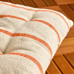 EMINZA Coussin de chaise extérieur toile de coton (40 x 40 cm) Ocealys Corail Orange Discount
