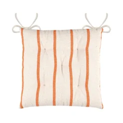EMINZA Coussin de chaise extérieur toile de coton (40 x 40 cm) Ocealys Corail Orange Discount
