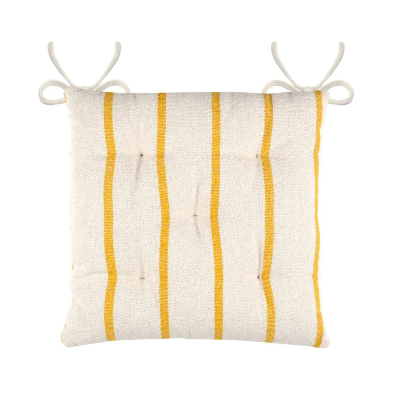 EMINZA Coussin de chaise extérieur toile de coton (40 x 40 cm) Ocealys Jaune moutarde Hot
