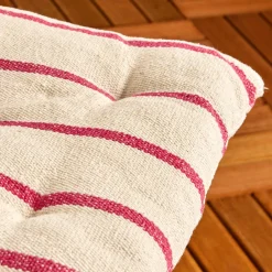 EMINZA Coussin de chaise extérieur toile de coton (40 x 40 cm) Ocealys Rouge Outlet