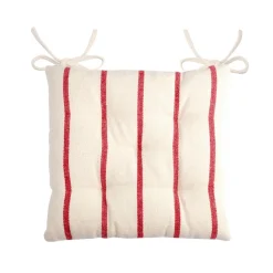 EMINZA Coussin de chaise extérieur toile de coton (40 x 40 cm) Ocealys Rouge Outlet