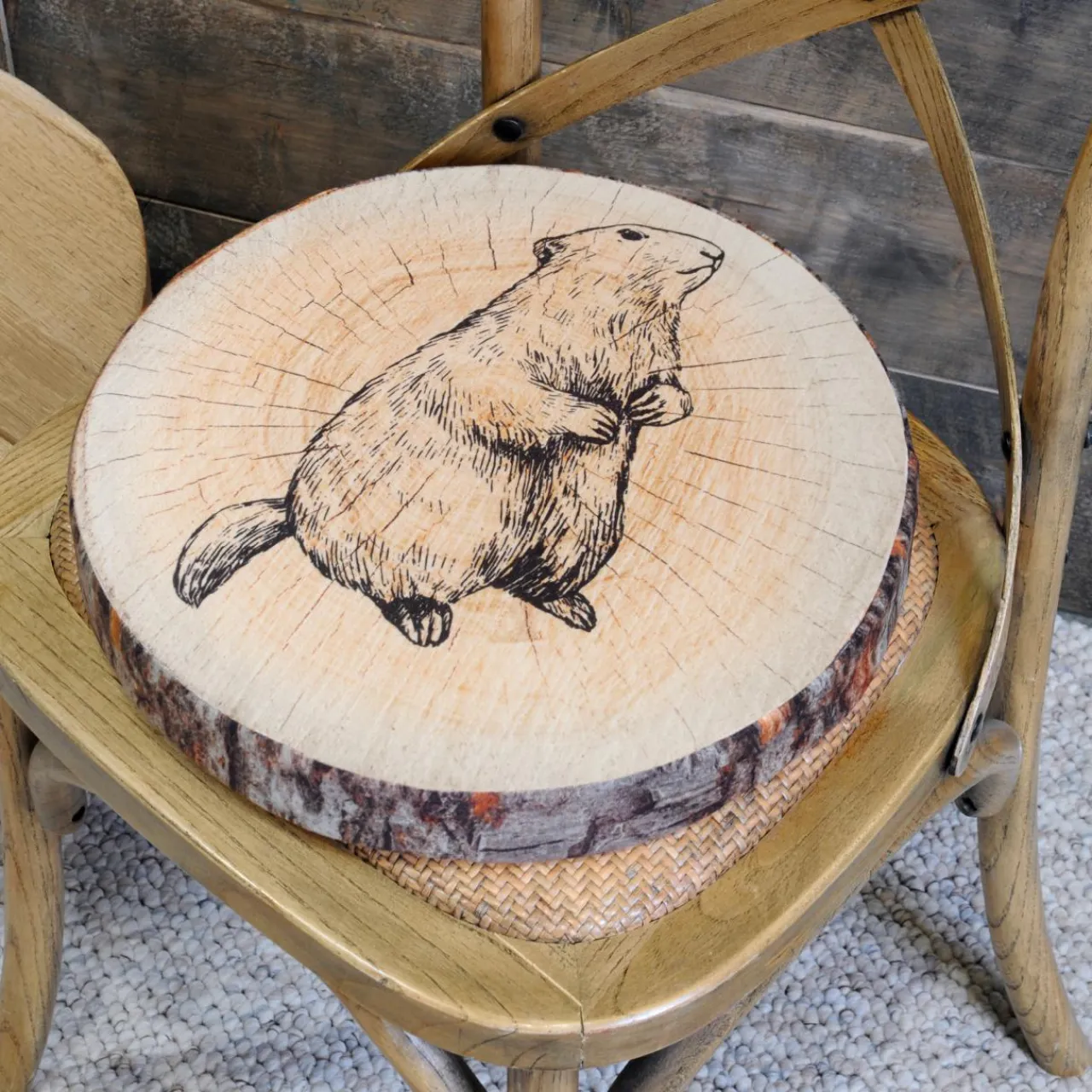 STOF Coussin de chaise rond (38 cm) Gruffy Marron Sale