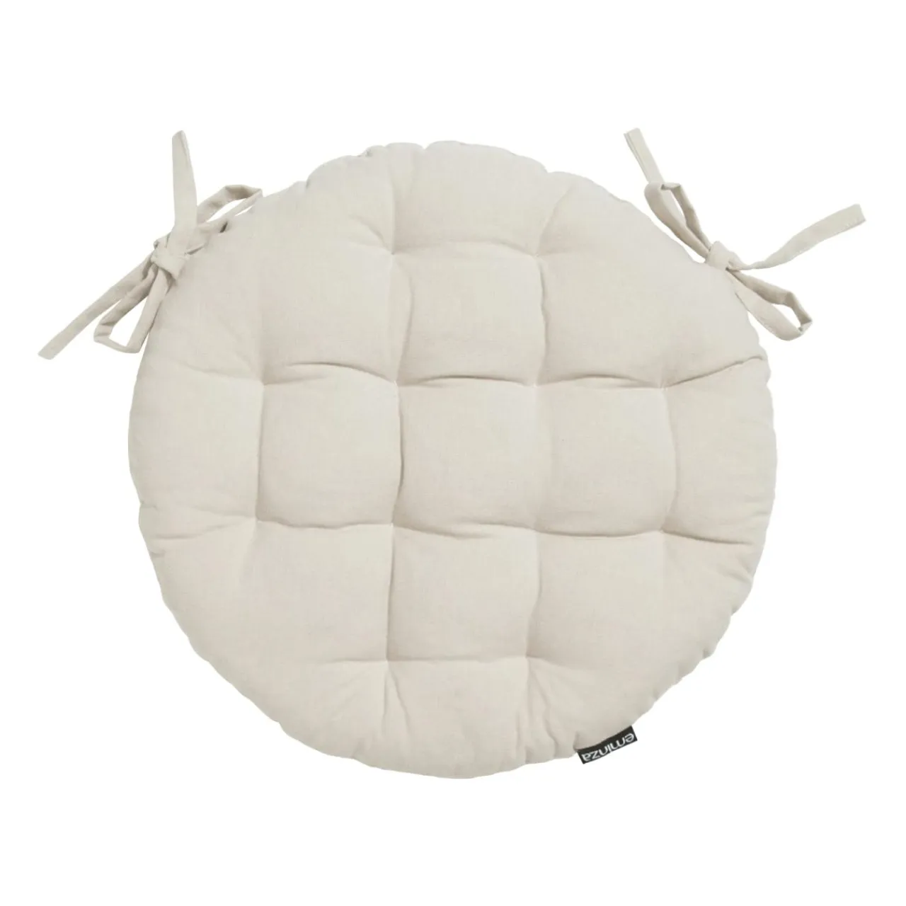 EMINZA Coussin de chaise rond coton (40 cm) Pixel Beige Outlet