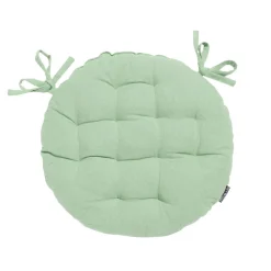EMINZA Coussin de chaise rond coton (40 cm) Pixel Vert menthe Best