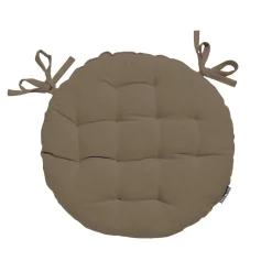 EMINZA Coussin de chaise rond coton (40 cm) Pixel Taupe Clearance