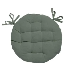 EMINZA Coussin de chaise rond coton (40 cm) Pixel Vert kaki Best