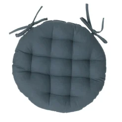 ATMOSPHERA Coussin de chaise rond Datara Orage Bleu orage
