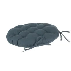 ATMOSPHERA Coussin de chaise rond Datara Orage Bleu orage