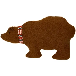 KOOPMAN Coussin de Noël bouclette (65 x 37 cm) Ours polaire Marron Best