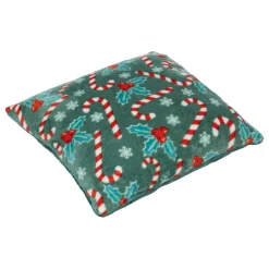 FEERIC LIGHTS Coussin de Noël carré (40 cm) Houx et sucre d'orge Vert Outlet