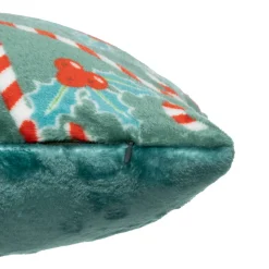 FEERIC LIGHTS Coussin de Noël carré (40 cm) Houx et sucre d'orge Vert Outlet