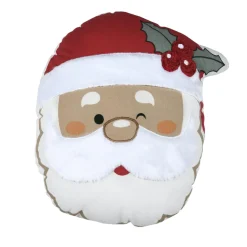 STOF Coussin de Noël carré (42 cm) Oswald Multicolore Rouge