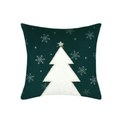 STOF Coussin de Noël carré velours (45 x 45 cm) Harold sapin Vert Online