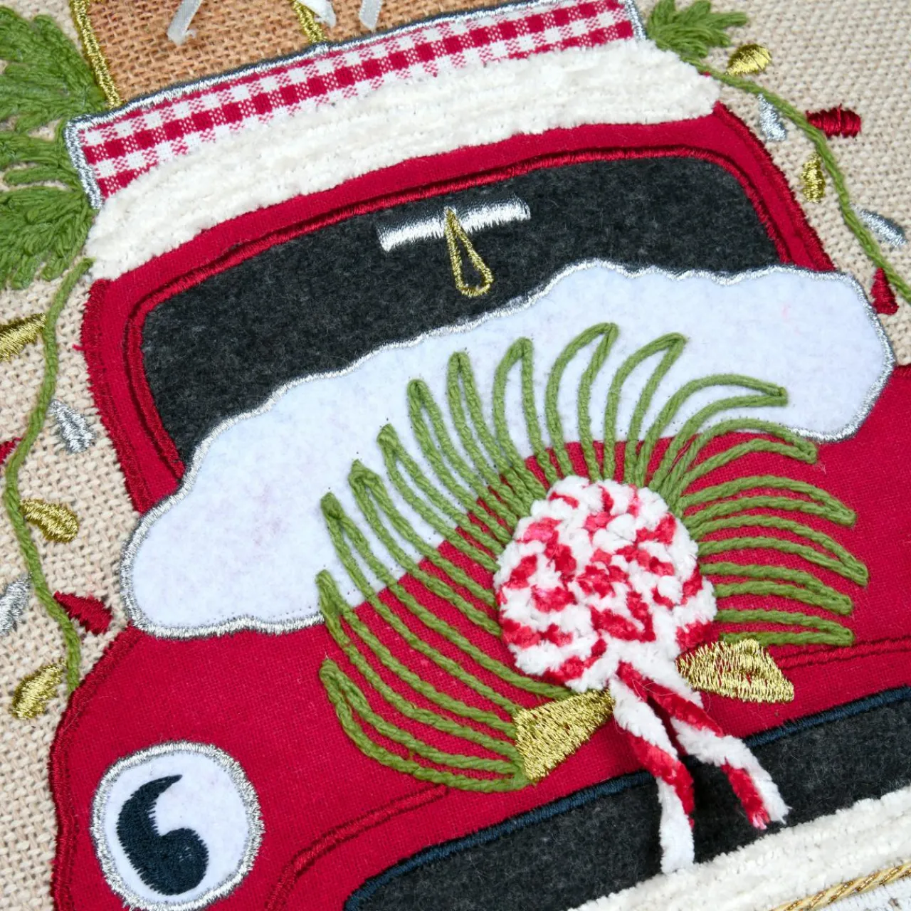 STOF Coussin de Noël carré (45 x 45 cm) Gifted Écru Ecru Sale