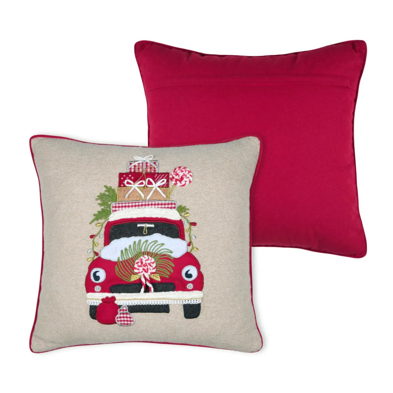 STOF Coussin de Noël carré (45 x 45 cm) Gifted Écru Ecru Sale
