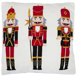 JJA Coussin de Noël carré (45 x 45 cm) Soldat Casse-noisette Multicolore Clearance