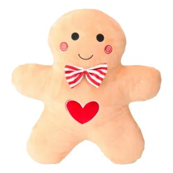 KOOPMAN Coussin de Noël (43 cm) Bonhomme Pain d'épices Beige Hot