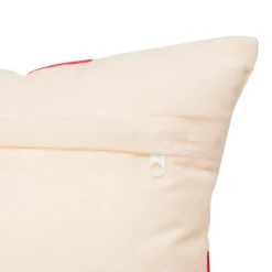 JJA Coussin de Noël rectangulaire (50 x 30 cm) Nœud en velours Rouge et écru Ecru New