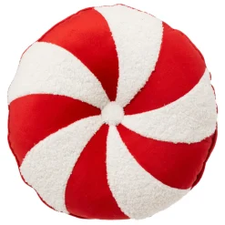 FEERIC LIGHTS Coussin de Noël rond (D40 cm) Bonbon et blanc Rouge Best