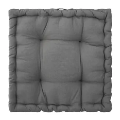 ATMOSPHERA Coussin de sol carré coton (40 x 40 cm) Otto Gris New