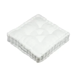 STOF Coussin de sol carré velours (45 x 45 cm) Dandy Ecru Clearance