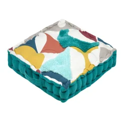 STOF Coussin de sol coton (45 x 45 cm) Blokken Multicolore Clearance