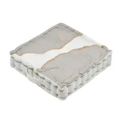 STOF Coussin de sol coton (45 x 45 cm) Blokken Gris Best