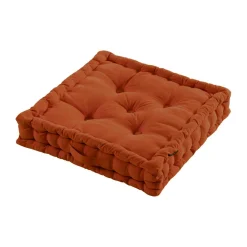 EMINZA Coussin de sol coton (50 x 50 cm) Pixel Terracotta Sale