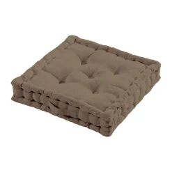 EMINZA Coussin de sol coton (50 x 50 cm) Pixel Taupe Sale