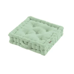 EMINZA Coussin de sol coton (40 x 40 cm) Pixel Vert menthe