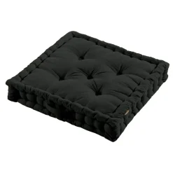 EMINZA Coussin de sol coton (60 x 60 cm) Pixel Noir Clearance