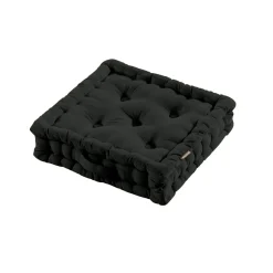 EMINZA Coussin de sol coton (40 x 40 cm) Pixel Noir Clearance