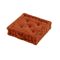 EMINZA Coussin de sol coton (40 x 40 cm) Pixel Terracotta Discount