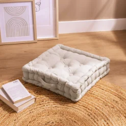 EMINZA Coussin de sol coton (40 x 40 cm) Pixel Beige Outlet