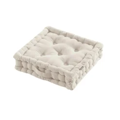 EMINZA Coussin de sol coton (40 x 40 cm) Pixel Beige Outlet