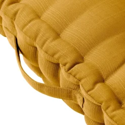 EMINZA Coussin de sol extérieur capitonné (50 x 50 cm) Sunset Jaune moutarde Discount