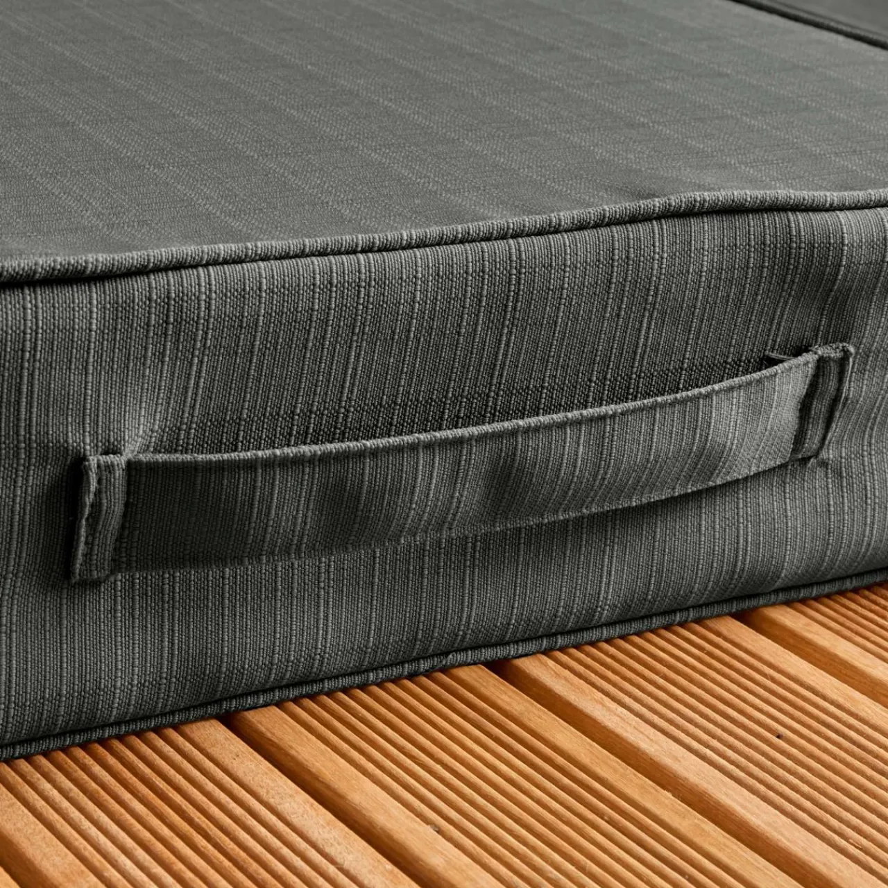EMINZA Coussin de sol extérieur déhoussable (45 x 45 cm) Sunset Gris Anthracite Clearance