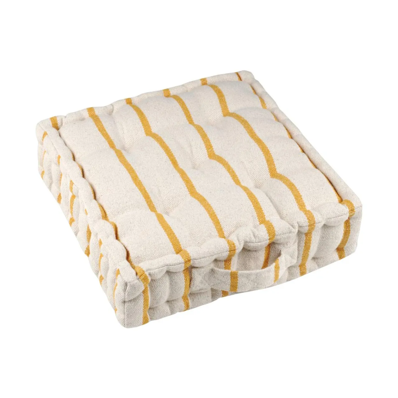 EMINZA Coussin de sol extérieur toile de coton (45 x 45 cm) Ocealys Jaune moutarde Outlet
