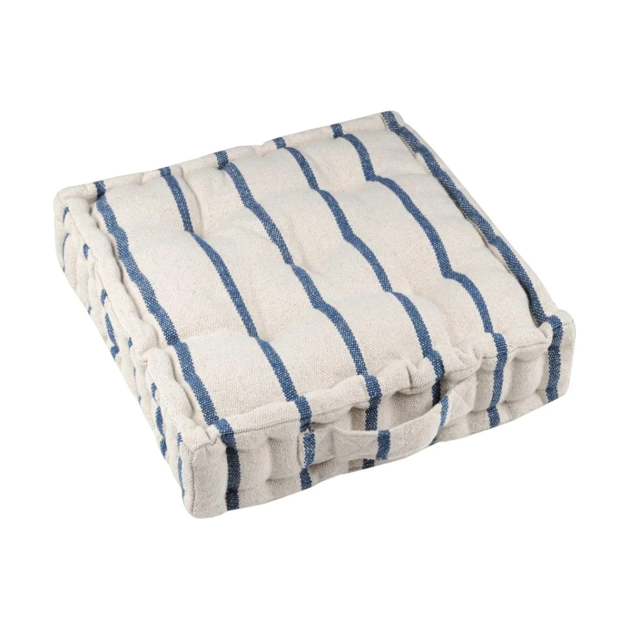 EMINZA Coussin de sol extérieur toile de coton (45 x 45 cm) Ocealys Bleu marine Best
