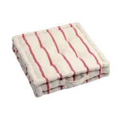 EMINZA Coussin de sol extérieur toile de coton (45 x 45 cm) Ocealys Rouge