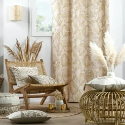STOF Coussin de sol rond coton haut (40 x 30 cm) Hemera Taupe Hot