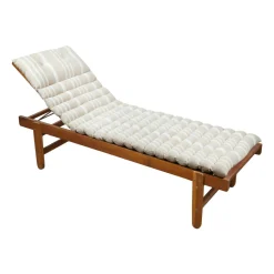 EMINZA Coussin de transat enroulable (180 x 60 cm) Nautira Ecru New
