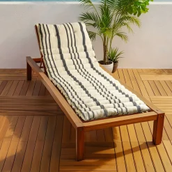 EMINZA Coussin de transat enroulable (180 x 60 cm) Nautira Gris ardoise Outlet